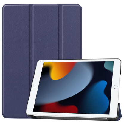 iPad 10.2 2021 Trifold Bookcase Hoes - Donkerblauw