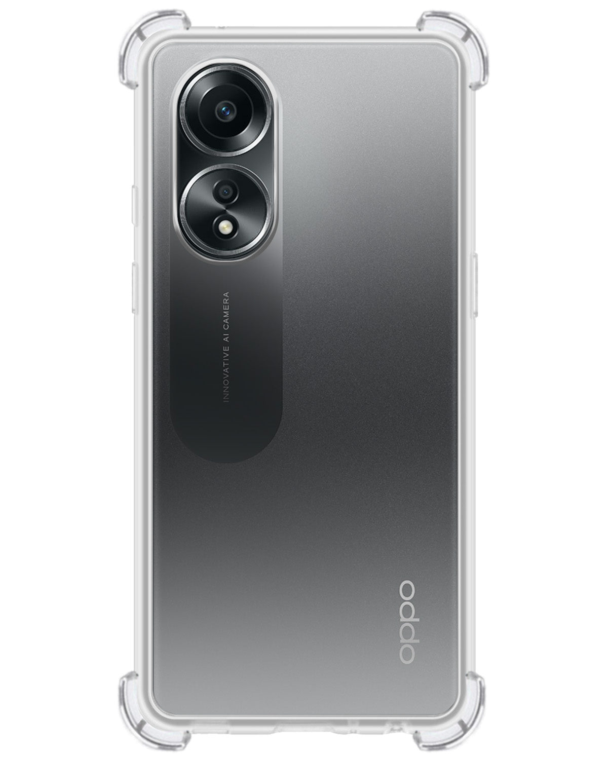 OPPO A58 Hoesje Shock Proof Siliconen - Transparant