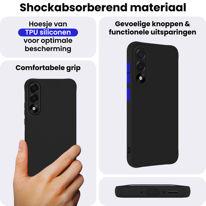 OnePlus Nord 5 Hoesje Siliconen Backcover Lichtgewicht - Zwart