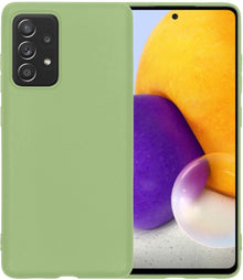 Samsung A72 Hoesje Siliconen Backcover Lichtgewicht - Groen