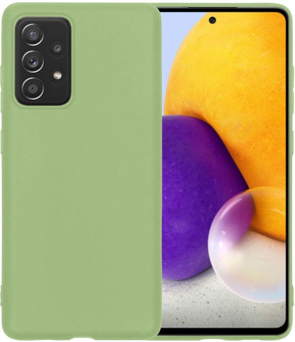 Samsung A72 Hoesje Siliconen Backcover Lichtgewicht - Groen