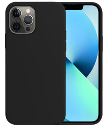 iPhone 13 Pro Max Hoesje Siliconen Backcover Lichtgewicht - Zwart