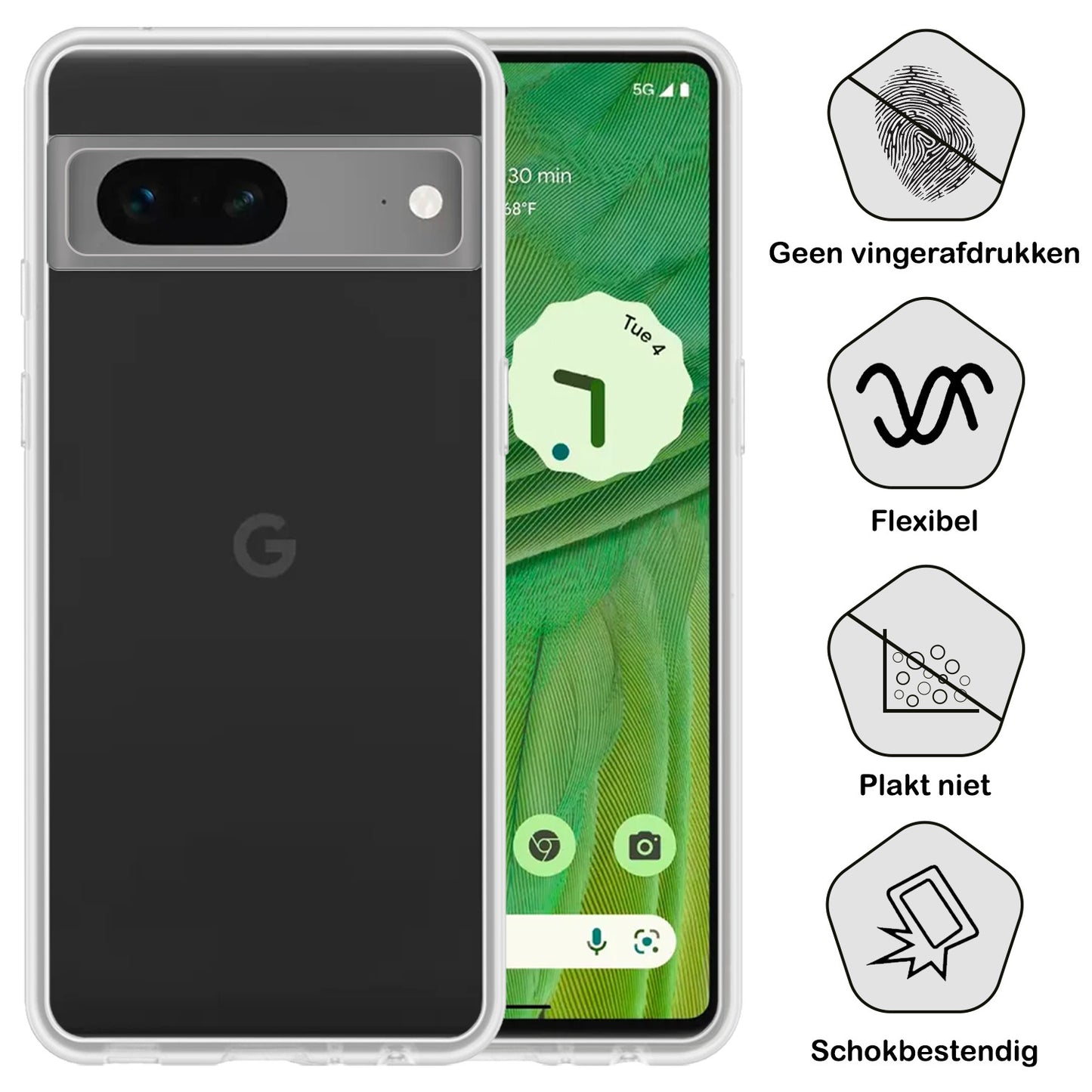 Google Pixel 7 Hoesje Siliconen - Transparant