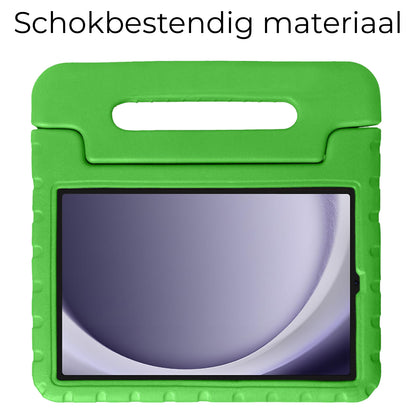 Samsung Galaxy Tab A9 Plus Kinderhoes Shockabsorberend Foam - Groen