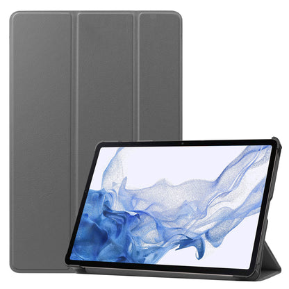 Samsung Galaxy Tab S10 Plus Trifold Bookcase Hoes met Penhouder voor S Pen - Grijs
