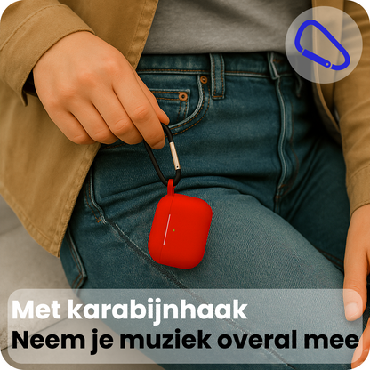 AirPods Pro 3 Hoesje Siliconen Krasbestendig - Rood
