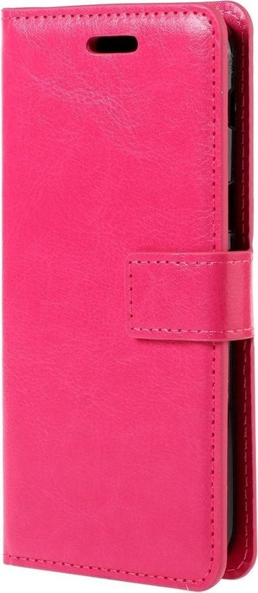 Samsung Galaxy A5 2017 Hoesje Bookcase Cover met Kaarthouder - Donkerroze