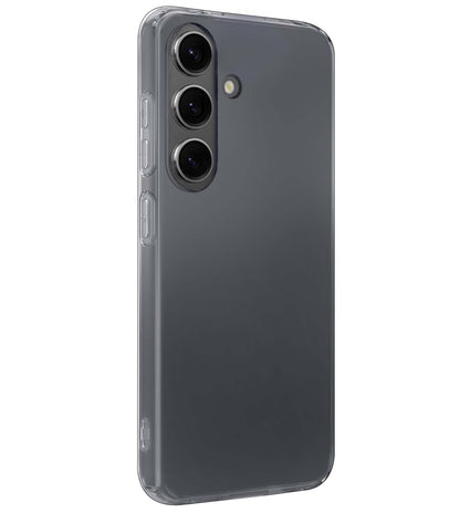 Samsung S24 Hoesje Siliconen Backcover Lichtgewicht - Transparant