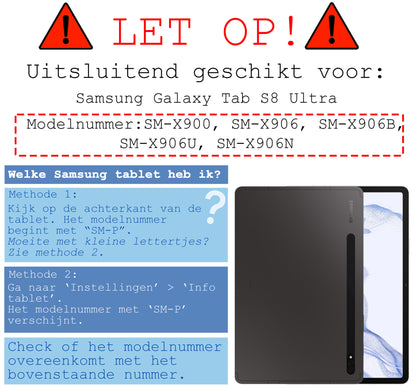 Samsung Galaxy Tab S8 Ultra Screenprotector Gehard Glas - Anti-kras