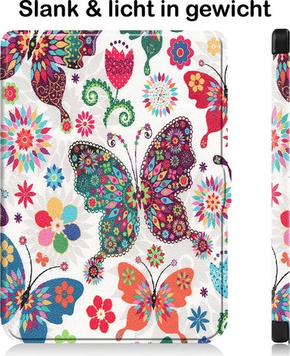 Kobo Nia Bookcase Hoes Shockabsorberend - Vlinders