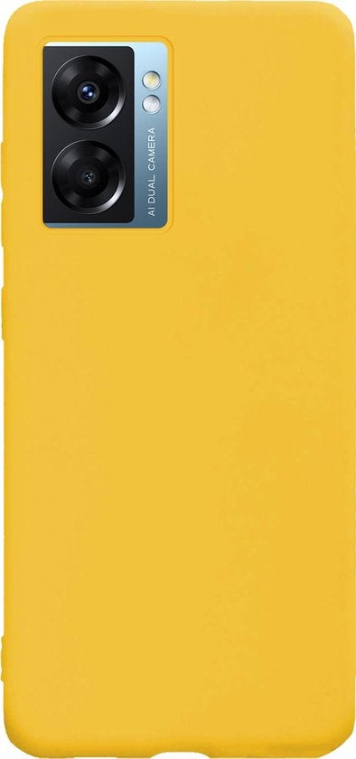 OPPO A77 Hoesje Siliconen Backcover Lichtgewicht - Geel