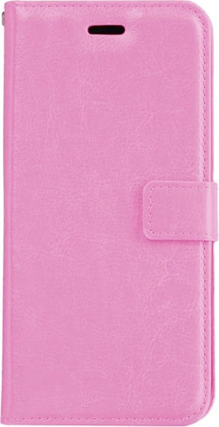 Hoes Geschikt voor iPhone 5 Hoes Bookcase Hoesje - Licht Roze