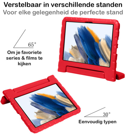Samsung Galaxy Tab A8 Kinderhoes Shockabsorberend Foam - Rood