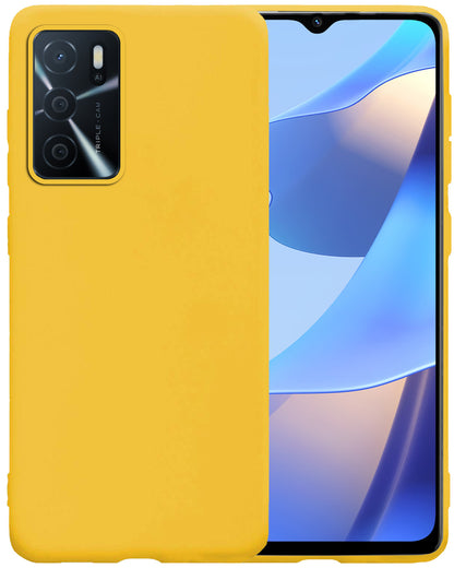 OPPO A16 Hoesje Siliconen Backcover Lichtgewicht - Geel