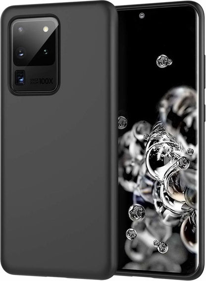 Samsung S20 Ultra Hoesje Siliconen - Zwart