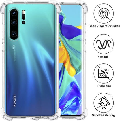 Huawei P30 Pro Hoesje Shock Proof Siliconen - Transparant