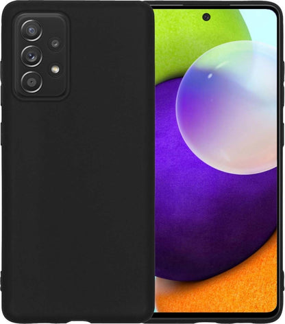 Samsung A52 Hoesje Siliconen Backcover Lichtgewicht - Zwart