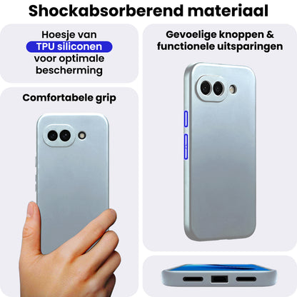 Google Pixel 10a Hoesje Siliconen Backcover Lichtgewicht - Lichtblauw