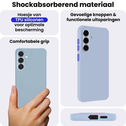 Samsung A37 Hoesje Siliconen Backcover Lichtgewicht - Lichtblauw