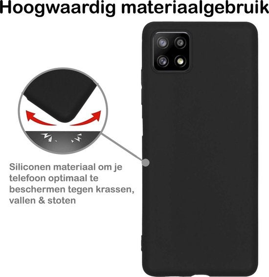 Samsung A22 5G Hoesje Siliconen - Zwart