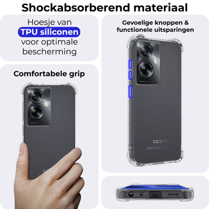 OPPO A79 Hoesje Shockproof Backcover Siliconen - Transparant