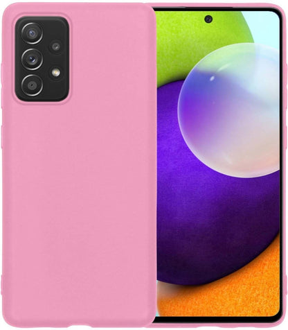 Samsung A52 Hoesje Siliconen Backcover Lichtgewicht - Lichtroze