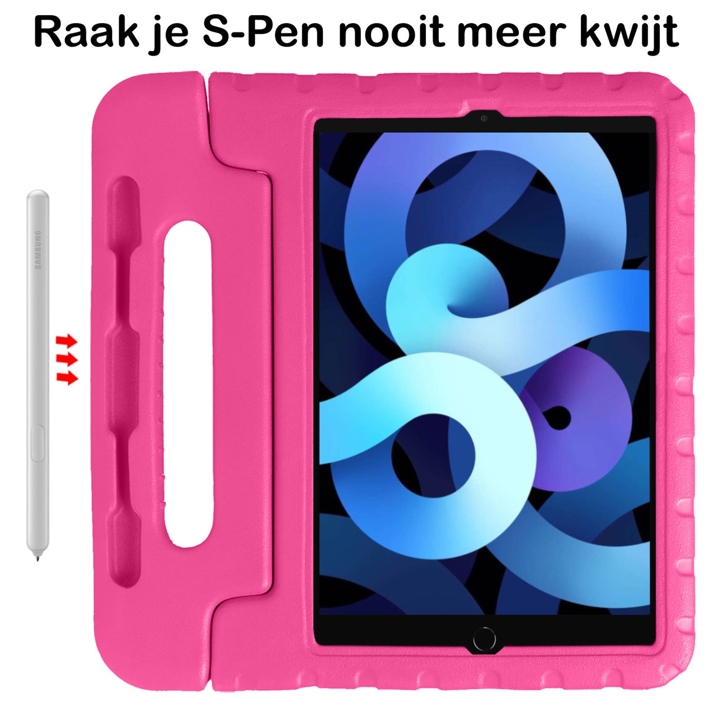 iPad Air 2022 Hoesje Kids Cover Bumper - Roze