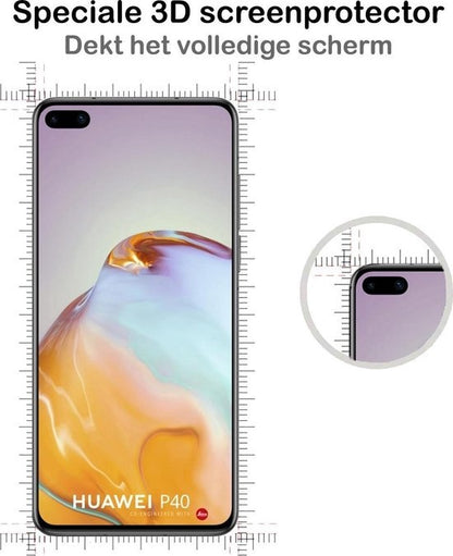 Huawei P40 Screenprotector Full Cover Tempered Glass