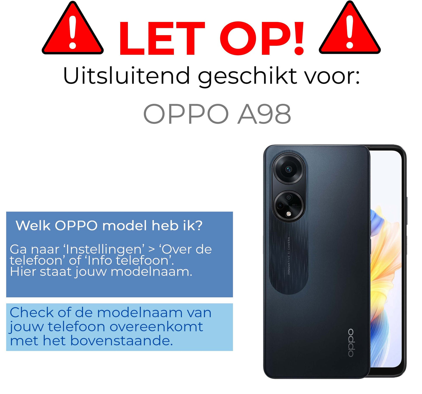 OPPO A98 Hoesje Siliconen - Zwart