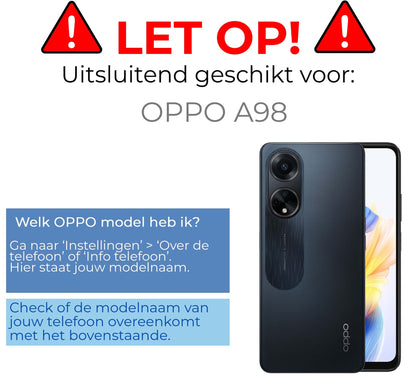 OPPO A98 Hoesje Siliconen - Zwart