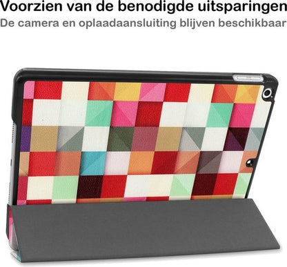 iPad 10.2 2020 Trifold Bookcase Hoes - Blokken