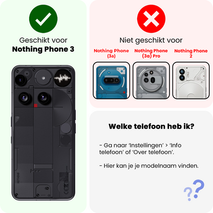 Nothing Phone 3 Screenprotector Gehard Glas - Anti-kras