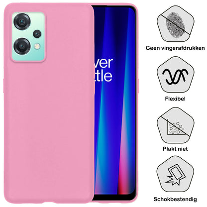 OnePlus Nord CE 2 Lite Hoesje Siliconen - Lichtroze