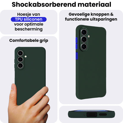 Samsung A27 Hoesje Siliconen Backcover Lichtgewicht - Donkergroen