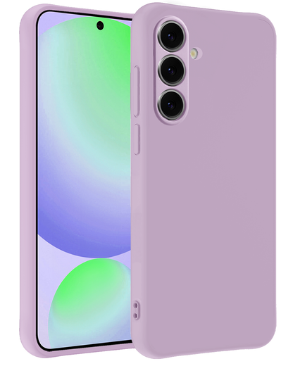 Samsung S24 FE Hoesje Siliconen Backcover Lichtgewicht - Lila