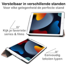 iPad 10.2 2021 Trifold Bookcase Hoes - Goud