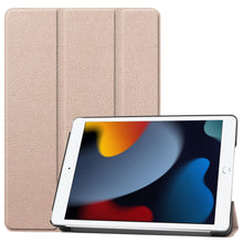 iPad 10.2 2021 Trifold Bookcase Hoes - Goud