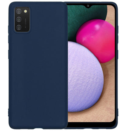 Samsung A03s Hoesje Siliconen Backcover Lichtgewicht - Donkerblauw