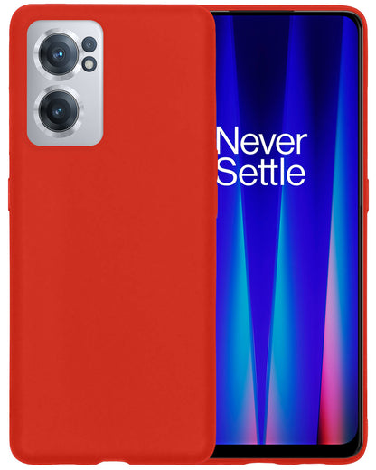 OnePlus Nord CE 2 Hoesje Siliconen Backcover Lichtgewicht - Rood