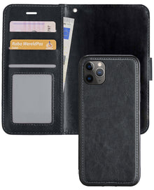 iPhone 11 Pro Hoesje Bookcase Cover Uitneembaar - Zwart