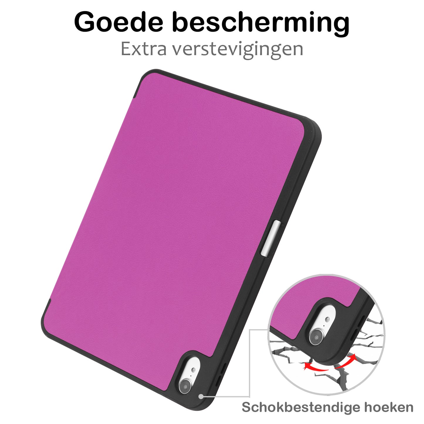 iPad 2022 Hoesje Book Case Met Apple Pencil Uitsparing - Paars