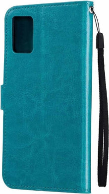 Samsung A71 Hoesje Bookcase Cover met Kaarthouder - Turquoise