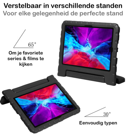 iPad Pro 2020 (11 inch) Kinderhoes Shockabsorberend Foam - Zwart