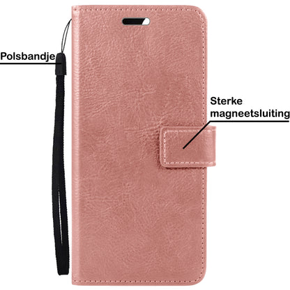 Samsung A53 Hoesje Bookcase Cover met Kaarthouder - Rosé goud