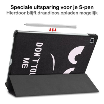 Samsung Galaxy Tab S6 Lite Trifold Bookcase Hoes - Don't Touch Me