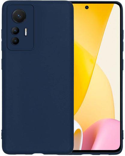 Xiaomi 12 Lite Hoesje Siliconen - Donkerblauw