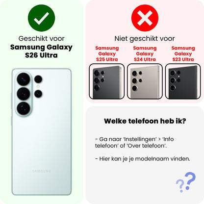 Samsung S26 Ultra Screenprotector Flexibel Glas met Installatieframe
