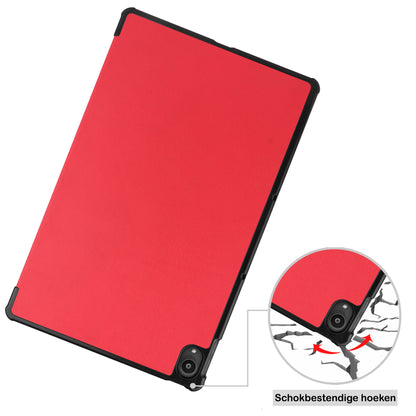 Lenovo Tab P11 Trifold Bookcase Hoes - Rood