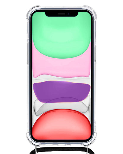 iPhone Xs Hoesje met Koord Backcover Shockproof - Transparant