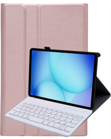 Samsung Galaxy Tab A11 Plus Toetsenbord Hoes met Uitneembaar toetsenbord - Rosé goud